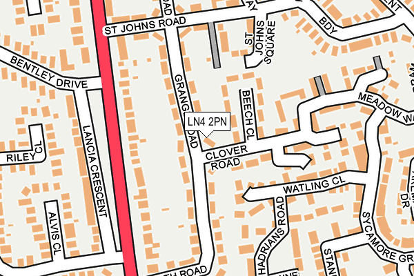 LN4 2PN map - OS OpenMap – Local (Ordnance Survey)