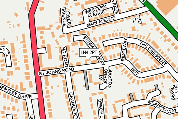LN4 2PT map - OS OpenMap – Local (Ordnance Survey)