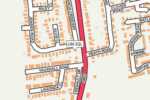 LN4 2QL map - OS OpenMap – Local (Ordnance Survey)