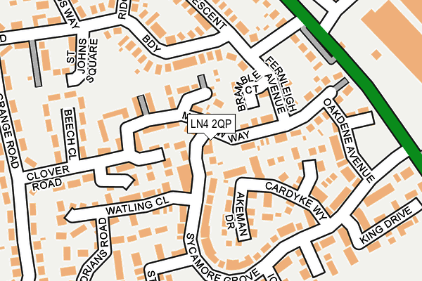 LN4 2QP map - OS OpenMap – Local (Ordnance Survey)