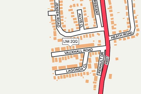 LN4 2QQ map - OS OpenMap – Local (Ordnance Survey)
