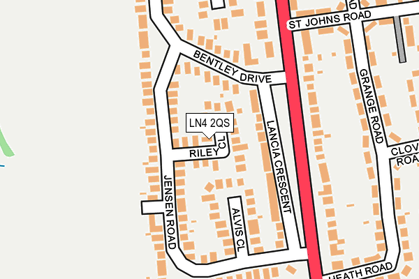 LN4 2QS map - OS OpenMap – Local (Ordnance Survey)