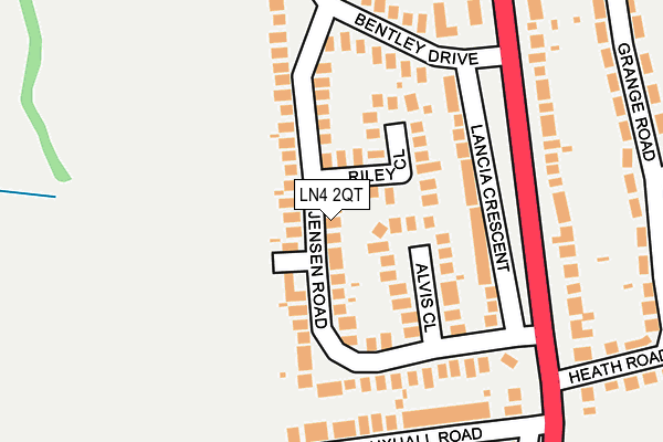 LN4 2QT map - OS OpenMap – Local (Ordnance Survey)