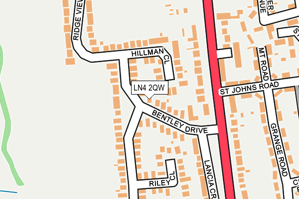 LN4 2QW map - OS OpenMap – Local (Ordnance Survey)