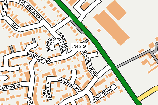 LN4 2RA map - OS OpenMap – Local (Ordnance Survey)