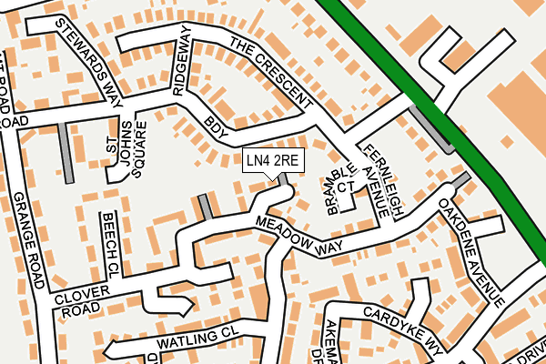 LN4 2RE map - OS OpenMap – Local (Ordnance Survey)