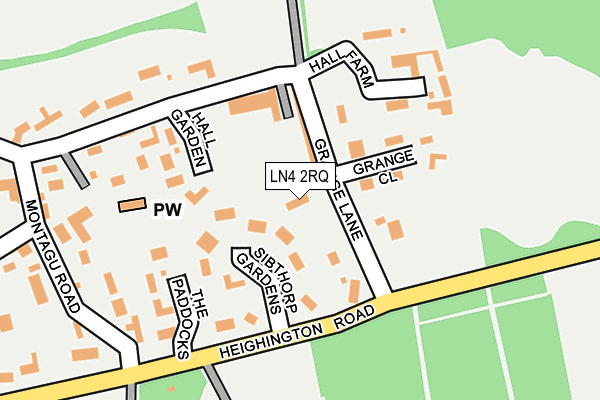LN4 2RQ map - OS OpenMap – Local (Ordnance Survey)