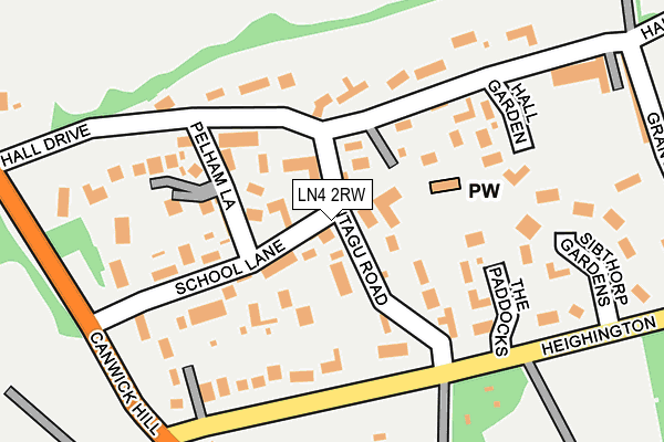 LN4 2RW map - OS OpenMap – Local (Ordnance Survey)