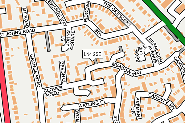 LN4 2SE map - OS OpenMap – Local (Ordnance Survey)