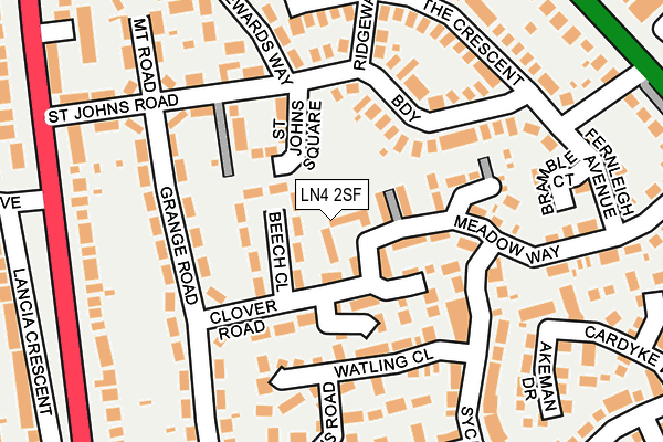 LN4 2SF map - OS OpenMap – Local (Ordnance Survey)