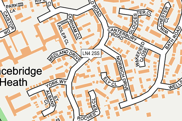 LN4 2SS map - OS OpenMap – Local (Ordnance Survey)