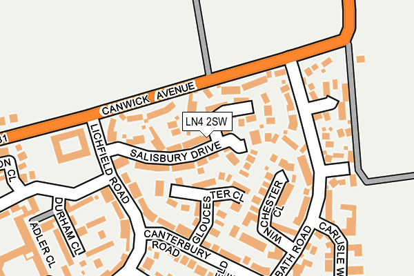 LN4 2SW map - OS OpenMap – Local (Ordnance Survey)