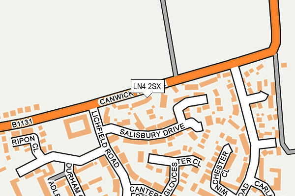 LN4 2SX map - OS OpenMap – Local (Ordnance Survey)
