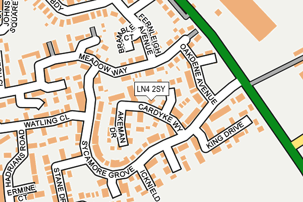 LN4 2SY map - OS OpenMap – Local (Ordnance Survey)