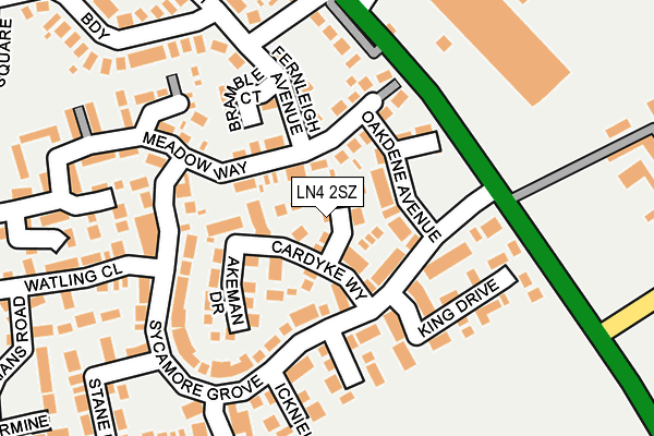 LN4 2SZ map - OS OpenMap – Local (Ordnance Survey)