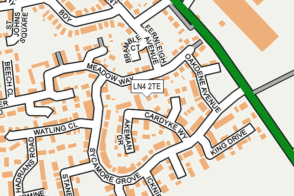 LN4 2TE map - OS OpenMap – Local (Ordnance Survey)