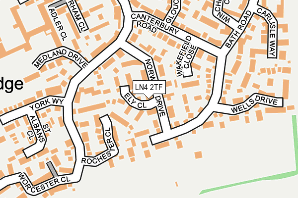LN4 2TF map - OS OpenMap – Local (Ordnance Survey)