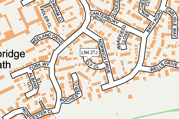 LN4 2TJ map - OS OpenMap – Local (Ordnance Survey)