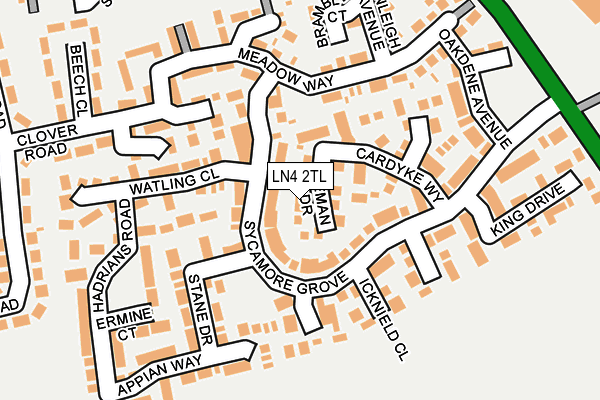 LN4 2TL map - OS OpenMap – Local (Ordnance Survey)