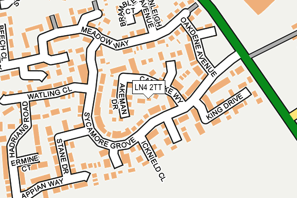 LN4 2TT map - OS OpenMap – Local (Ordnance Survey)