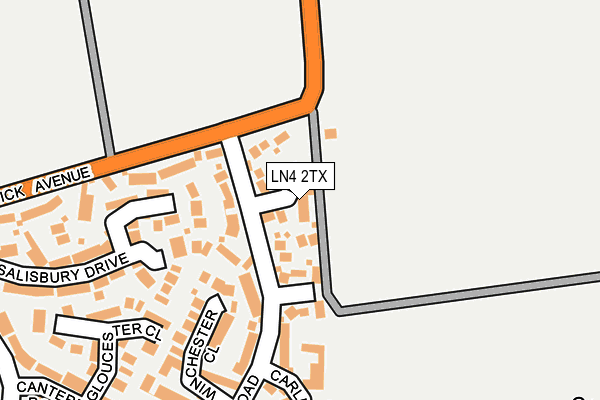 LN4 2TX map - OS OpenMap – Local (Ordnance Survey)