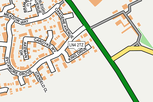 LN4 2TZ map - OS OpenMap – Local (Ordnance Survey)