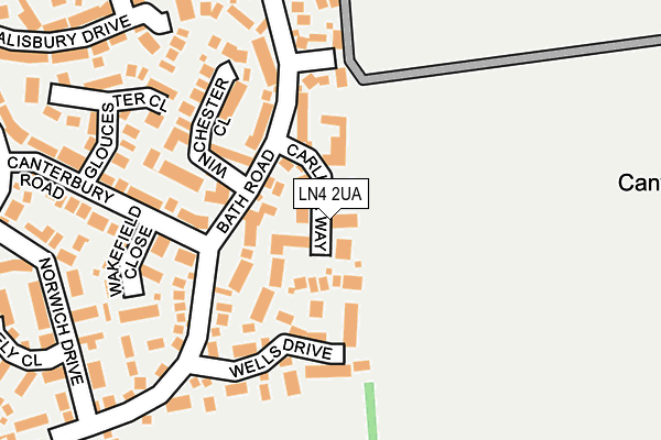 LN4 2UA map - OS OpenMap – Local (Ordnance Survey)
