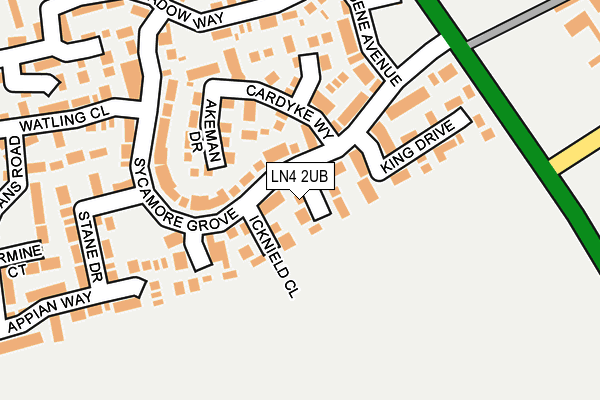 LN4 2UB map - OS OpenMap – Local (Ordnance Survey)