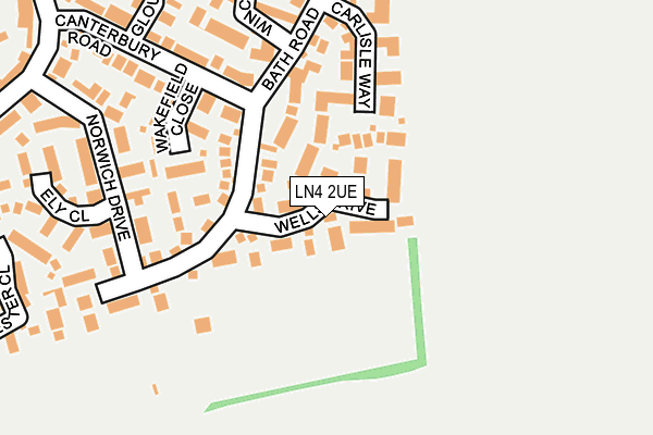 LN4 2UE map - OS OpenMap – Local (Ordnance Survey)