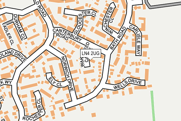 LN4 2UG map - OS OpenMap – Local (Ordnance Survey)