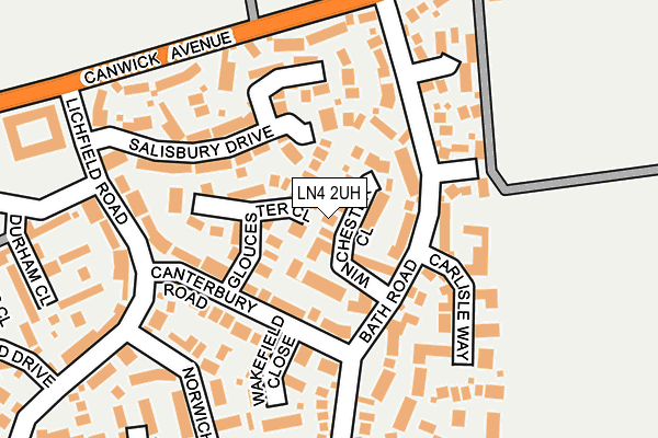 LN4 2UH map - OS OpenMap – Local (Ordnance Survey)