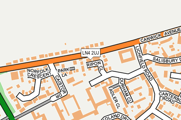 LN4 2UJ map - OS OpenMap – Local (Ordnance Survey)