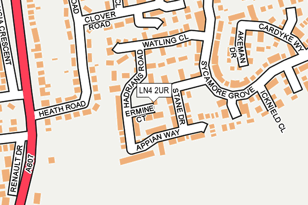 LN4 2UR map - OS OpenMap – Local (Ordnance Survey)