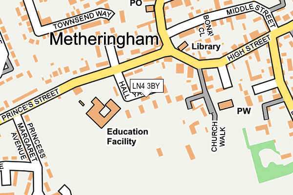 LN4 3BY map - OS OpenMap – Local (Ordnance Survey)