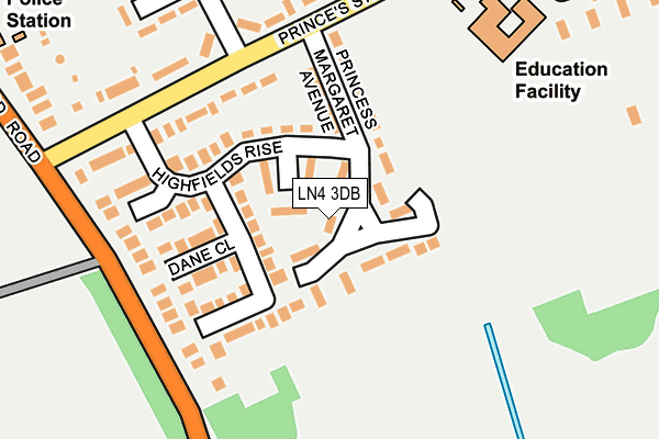 LN4 3DB map - OS OpenMap – Local (Ordnance Survey)