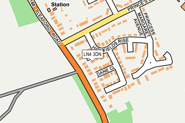 LN4 3DN map - OS OpenMap – Local (Ordnance Survey)