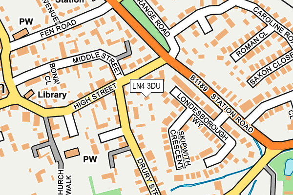 LN4 3DU map - OS OpenMap – Local (Ordnance Survey)