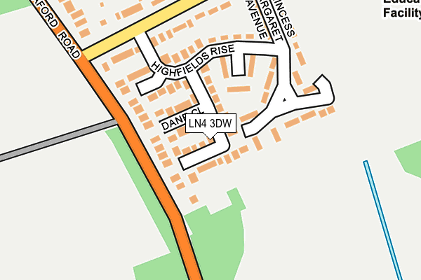 LN4 3DW map - OS OpenMap – Local (Ordnance Survey)