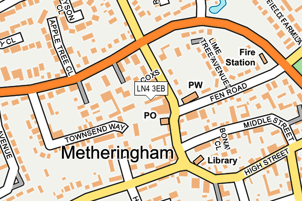LN4 3EB map - OS OpenMap – Local (Ordnance Survey)