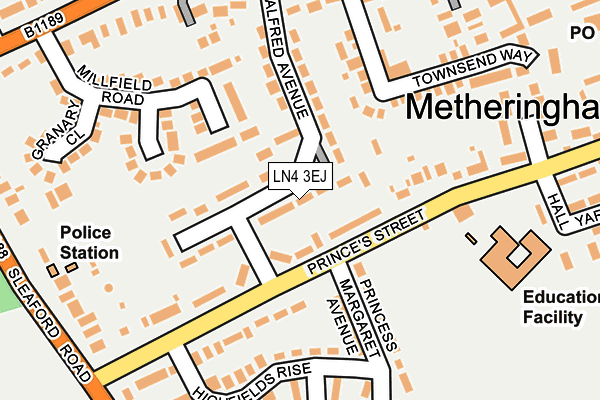 LN4 3EJ map - OS OpenMap – Local (Ordnance Survey)