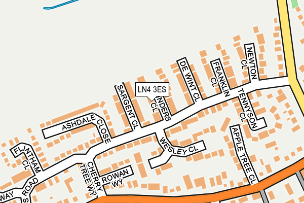 LN4 3ES map - OS OpenMap – Local (Ordnance Survey)