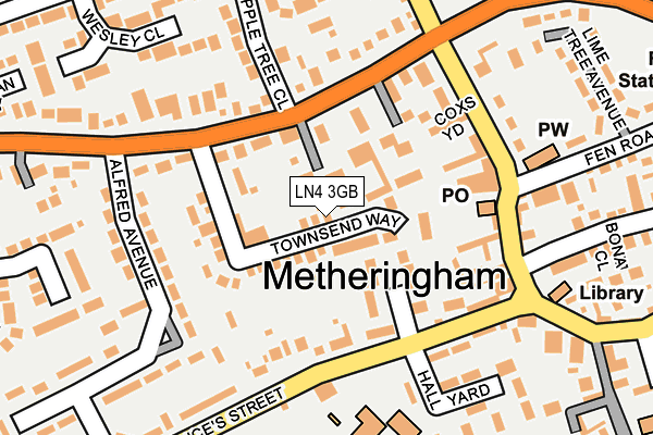 LN4 3GB map - OS OpenMap – Local (Ordnance Survey)