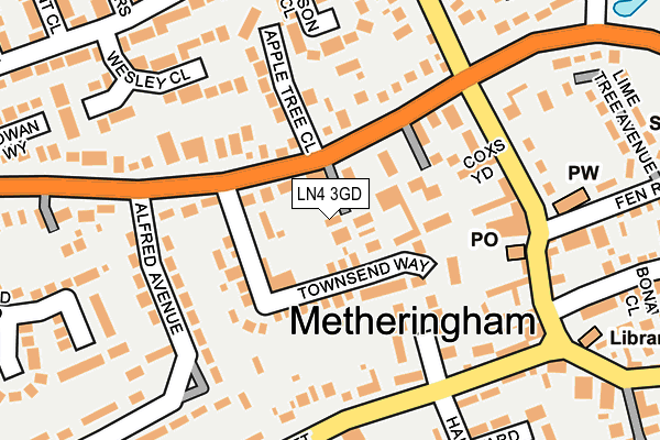 LN4 3GD map - OS OpenMap – Local (Ordnance Survey)