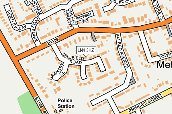 LN4 3HZ map - OS OpenMap – Local (Ordnance Survey)