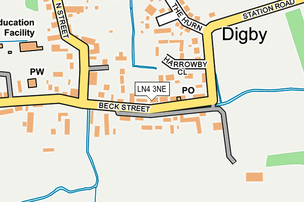 LN4 3NE map - OS OpenMap – Local (Ordnance Survey)