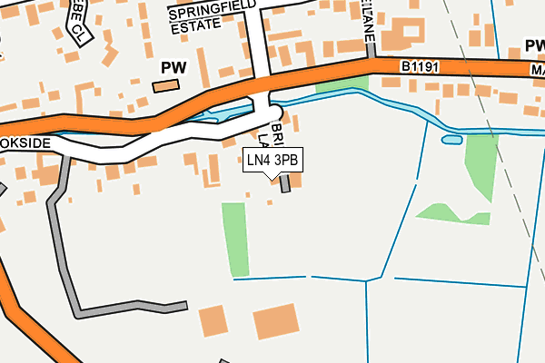 LN4 3PB map - OS OpenMap – Local (Ordnance Survey)