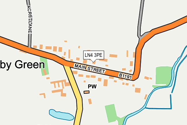 LN4 3PE map - OS OpenMap – Local (Ordnance Survey)