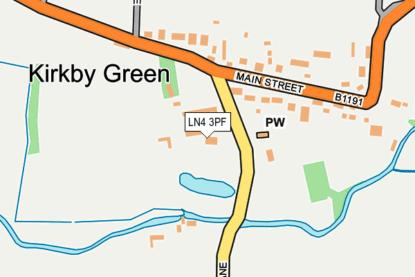 LN4 3PF map - OS OpenMap – Local (Ordnance Survey)