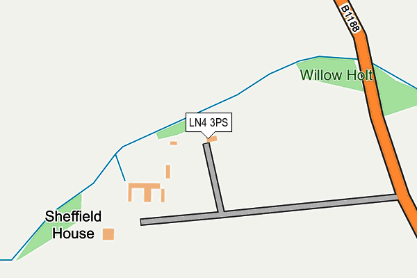 LN4 3PS map - OS OpenMap – Local (Ordnance Survey)