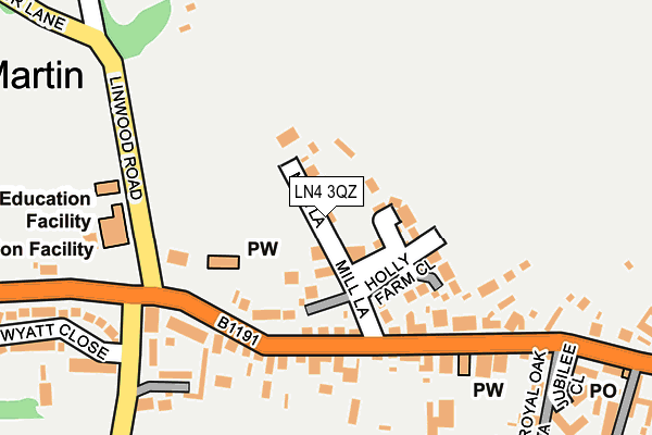Map of MILL LANE (NEW ROAD) MANAGEMENT LIMITED at local scale